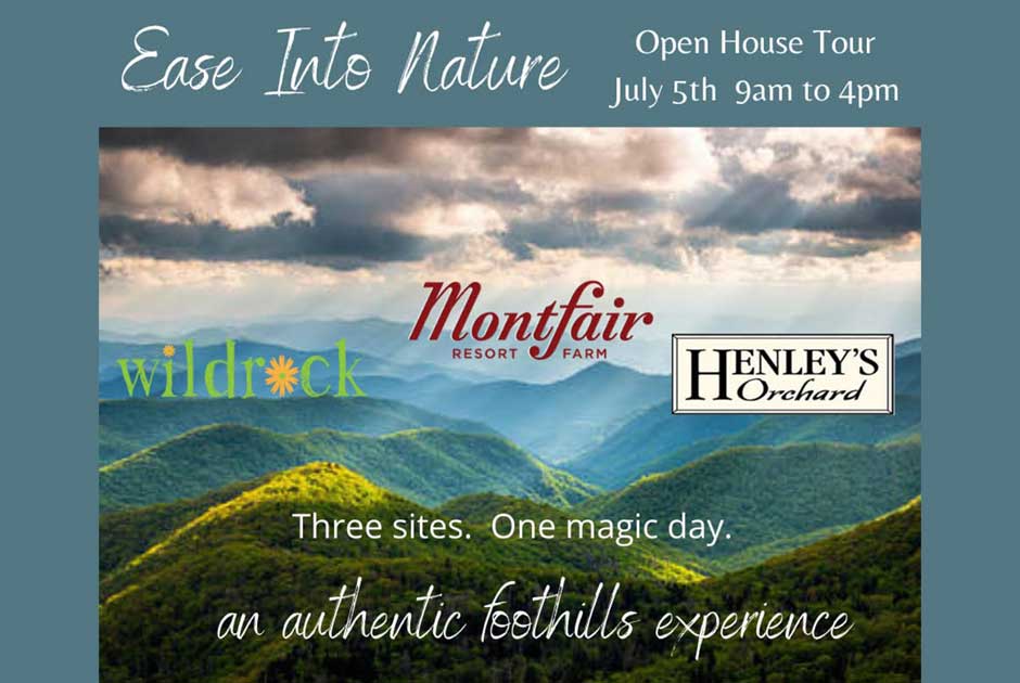 Ease Into Nature Three Site Open House Tour- July 5, 2021