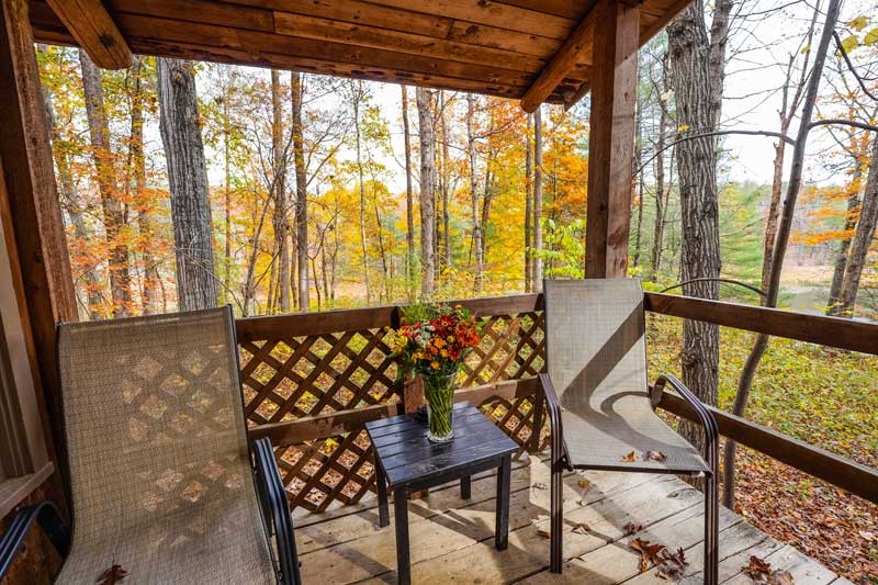 outdoor seating on cottage patio
