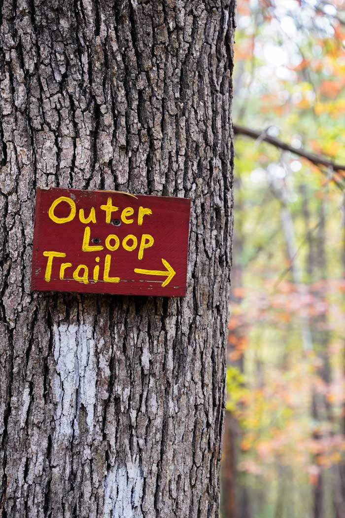 outer loop trail sign