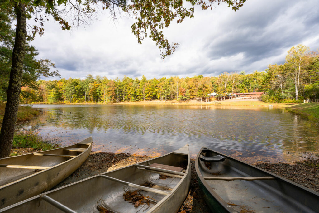 boats in front of lake